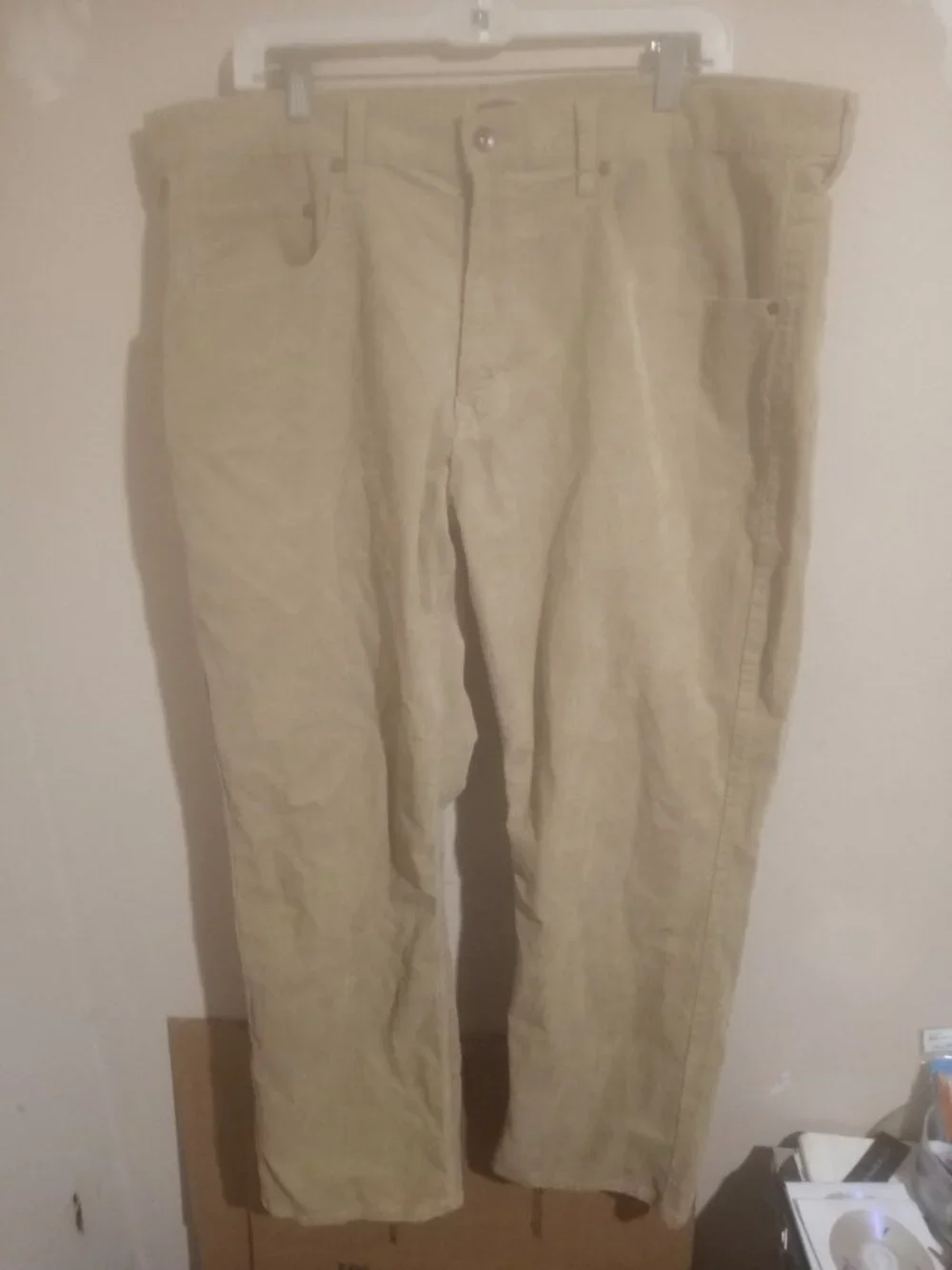 New NWT The Foundry Supply Co Corduroy Pants Mens Size 44x30 Khaki Straight Leg